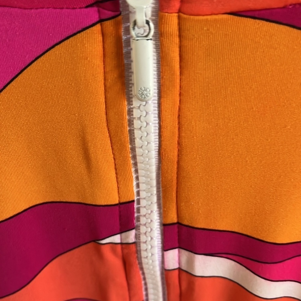 Trina Turk Vivid Pink & Orange Vista Long-Sleeve One Piece Swimsuit - Size XL - Picture 5 of 9